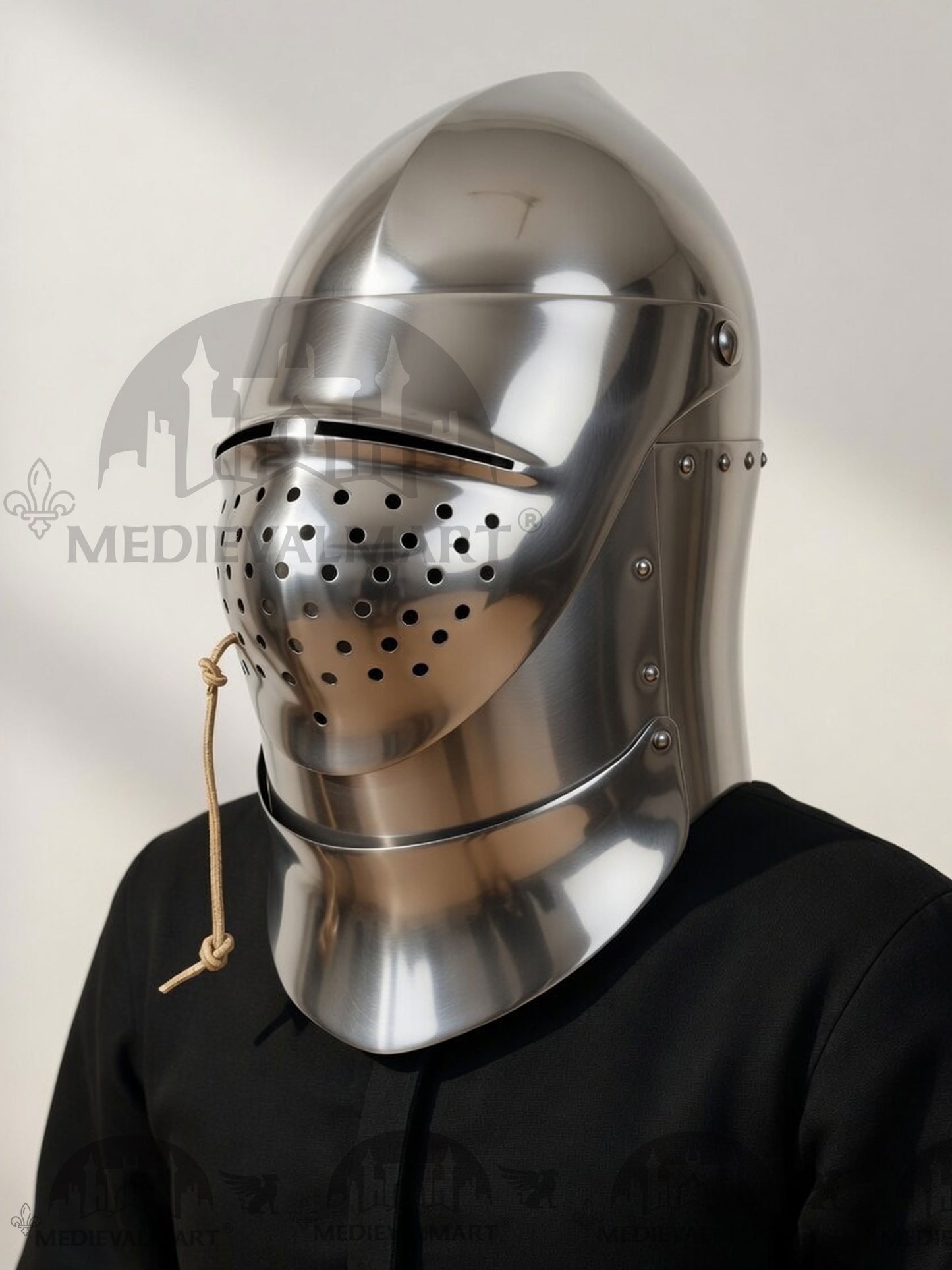 MEDIEVALMART Medieval XV Century The Great Bascinet “Sailsbury” Helmet
