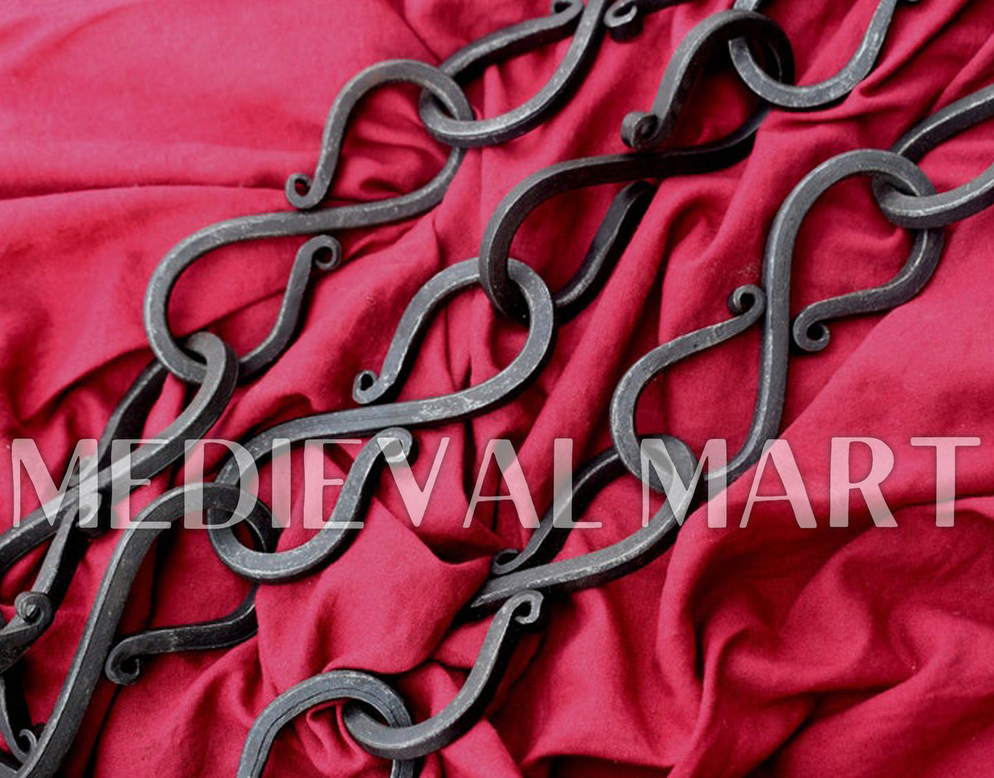 MEDIEVALMART Hand Forged Medieval Viking S hook Chain