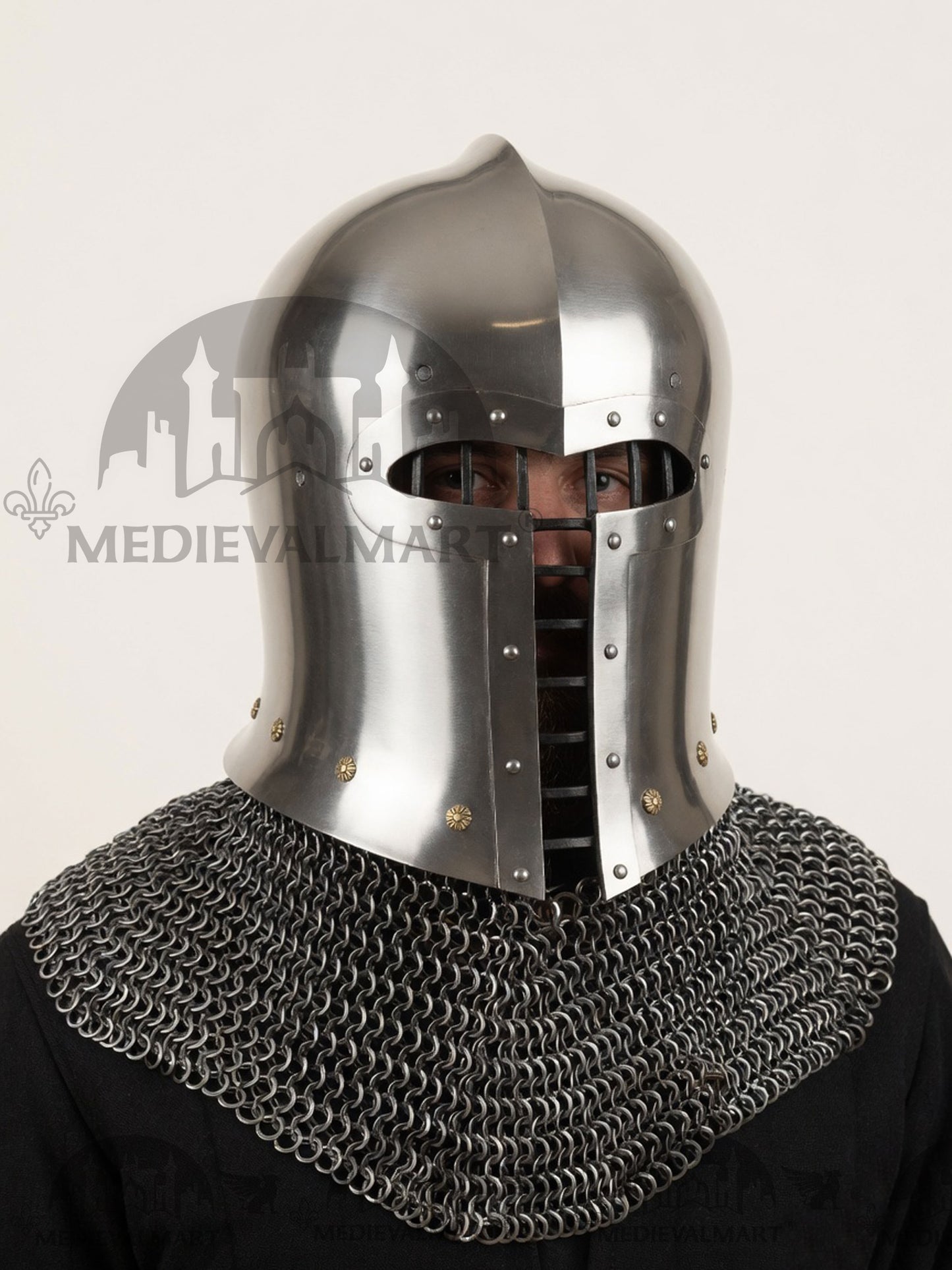 MEDIEVALMART 15th-century Italian war Simple barbute helmet / Best for Reenactment