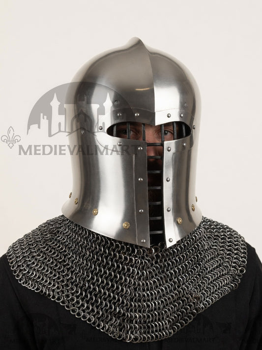 MEDIEVALMART Casque Armet "Simple" du guerrier Alexandre le Grand du 4ème siècle avant J.C.