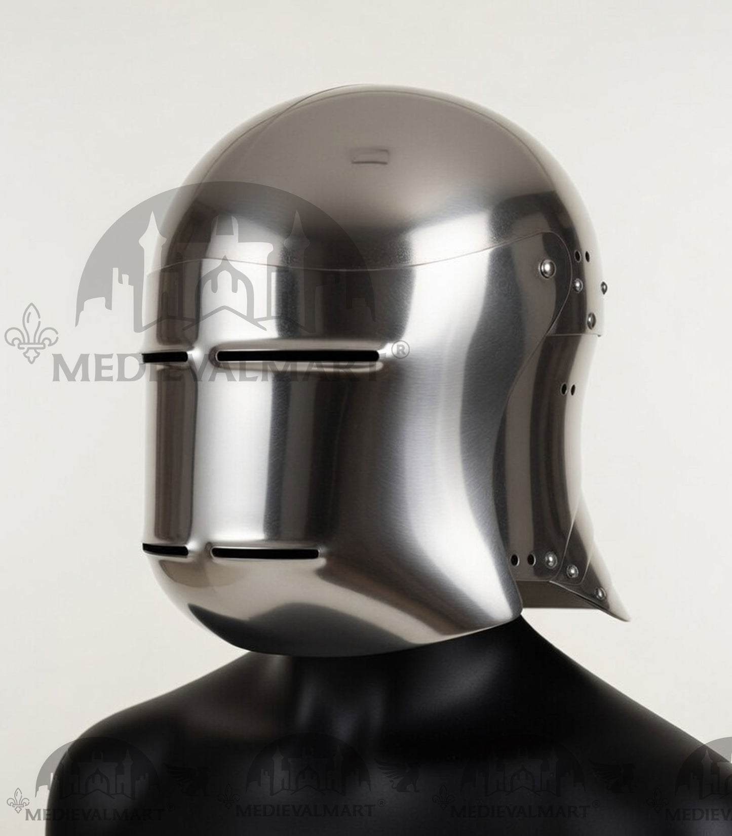 MEDIEVALMART Medieval Steel German knight Sallet head armor "The Kingmaker" Helmet