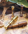 MEDIEVALMART Nautical Miniature Brass Telescope: Steampunk Nautical Spyglass Pendant