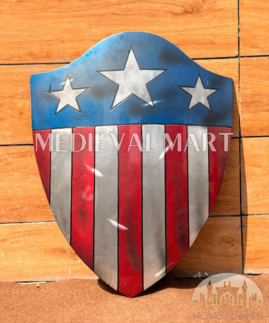 MEDIEVALMART Marvel Avengers Steve Rogers Damaged Shield 24" Inch | Gift for Son