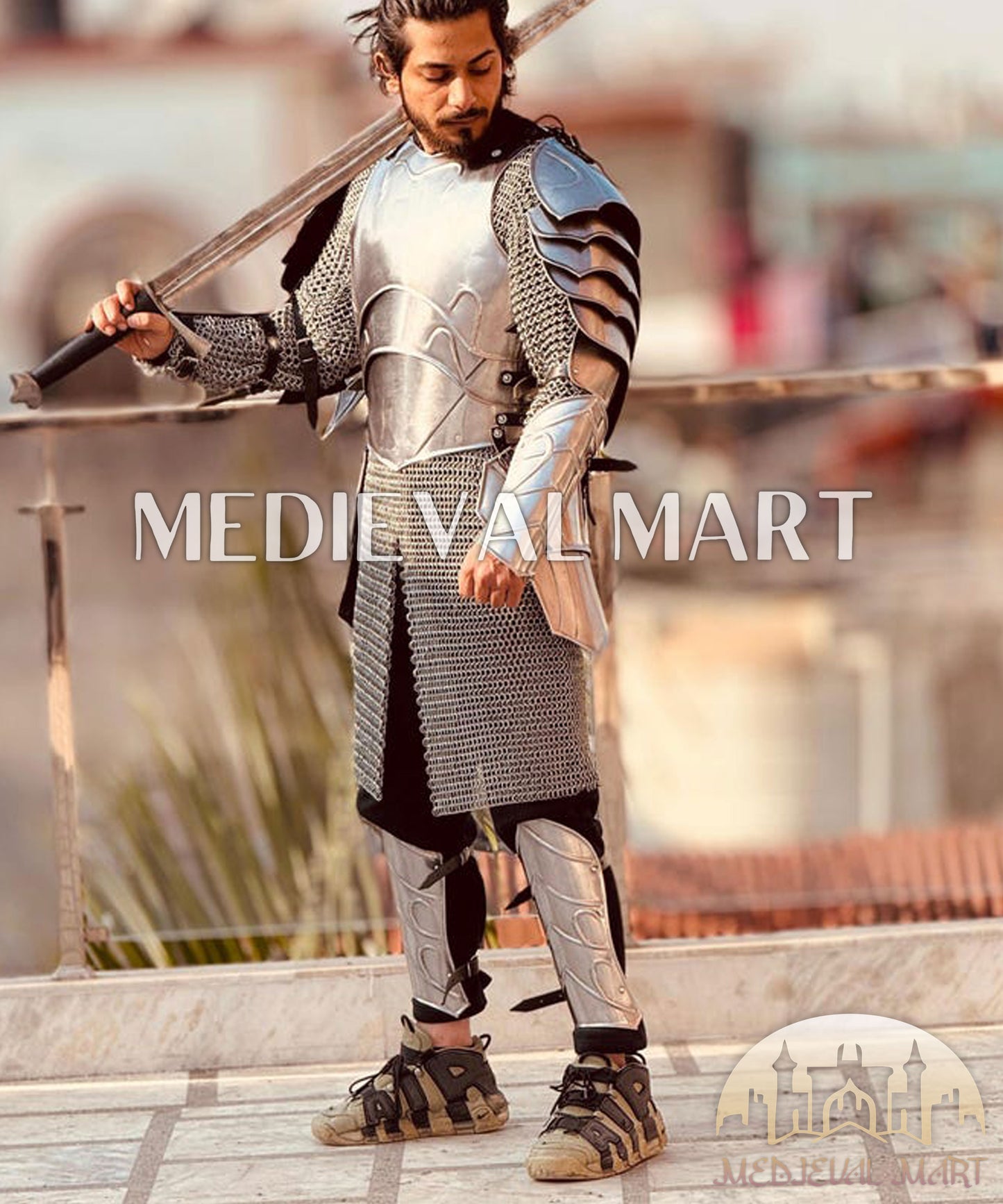 MEDIEVALMART Lord Of The Rings Medieval Knight Steel Larp Elven Full Body Armor Suit