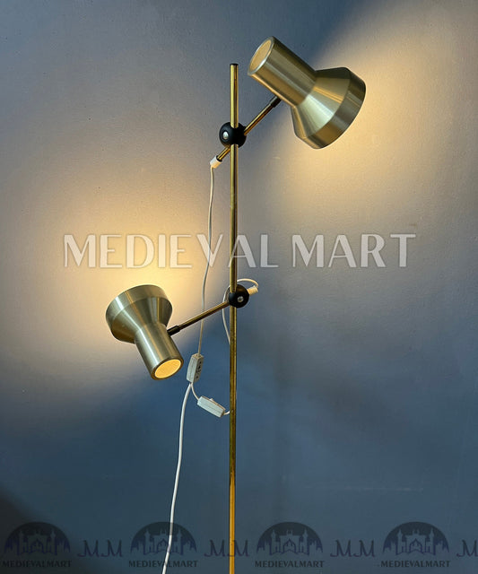 MEDIEVALMART Mid Century Floor Lamp with Aluminium Spots / Space Age Standing Light