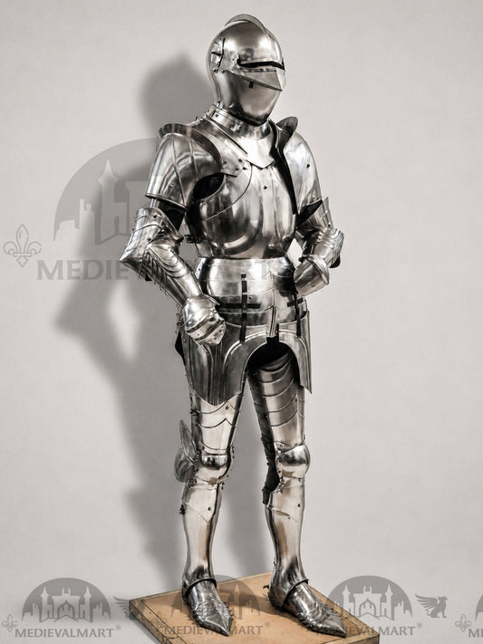 MEDIEVALMART 15th Century Medieval Knight Combat Full Body Armor W/O Polish for Antique Touch