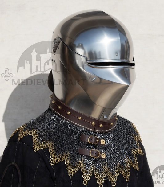 Casque de combat bascinet Houndskull de garde royale italienne du XVe siècle MEDIEVALMART