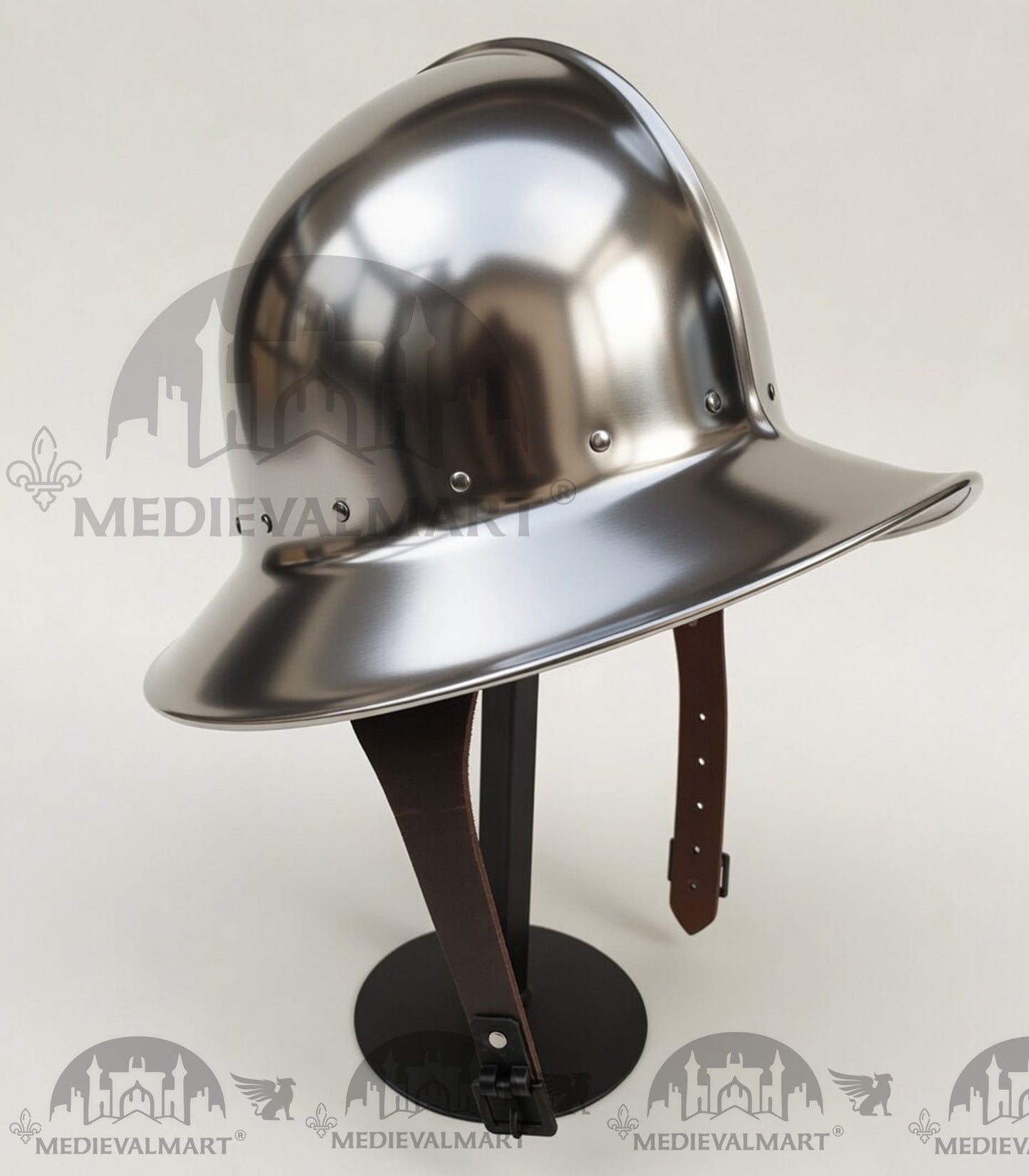 MEDIEVALMART Medieval Steel Battel Ready Kattle Helmet / Best for Reenactment