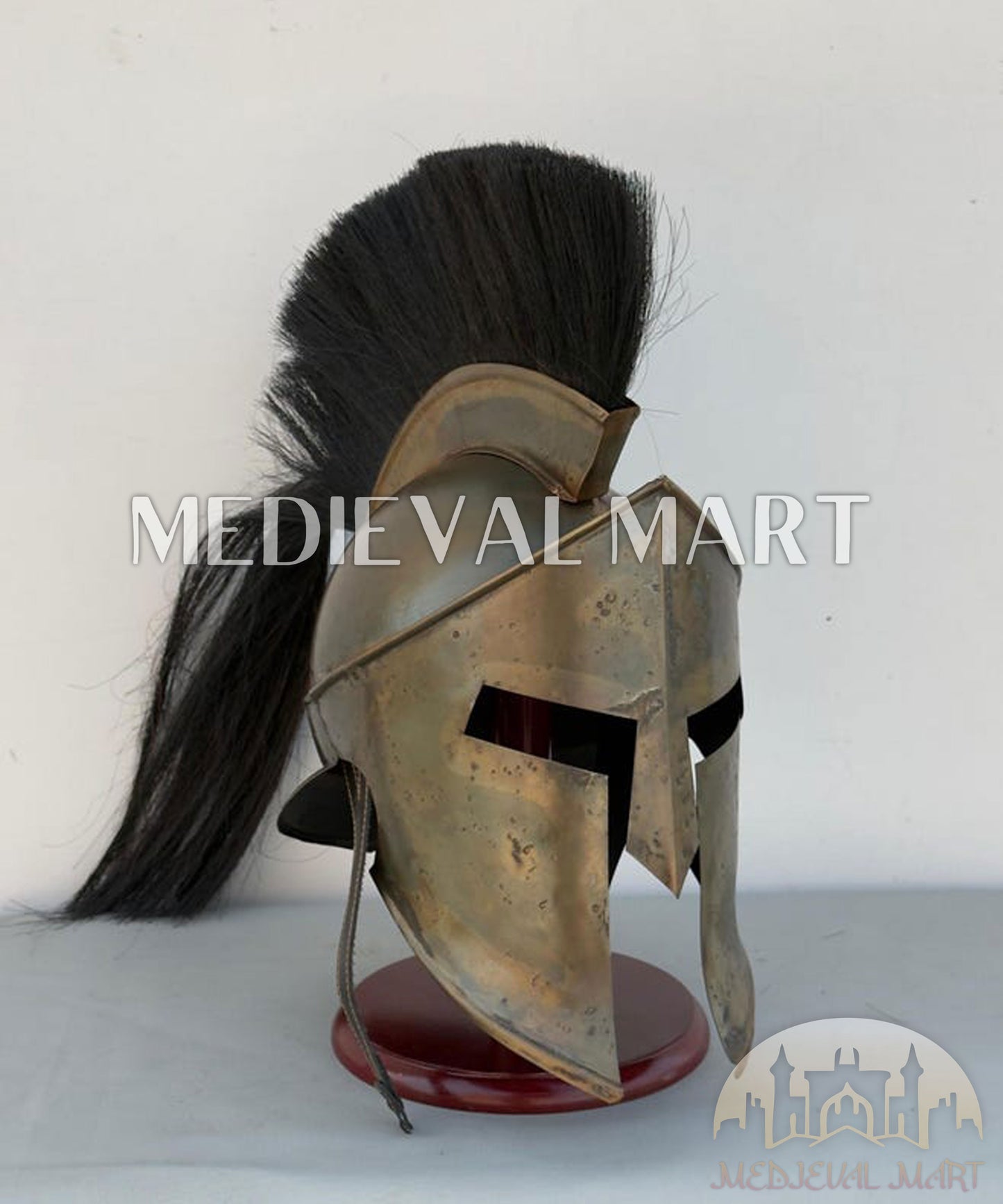MEDIEVALMART "300" Movie King of Spartan Leonidas Medieval Finish Helmet W/H Free Stand | 300 Props (Copy)