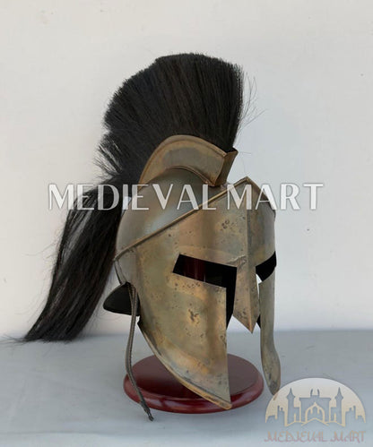 MEDIEVALMART "300" Movie King of Spartan Leonidas Medieval Finish Helmet W/H Free Stand | 300 Props (Copy)