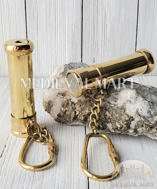 MEDIEVALMART Nautical Mini Brass Kaleidoscope Pendant Steampunk Necklace Supply