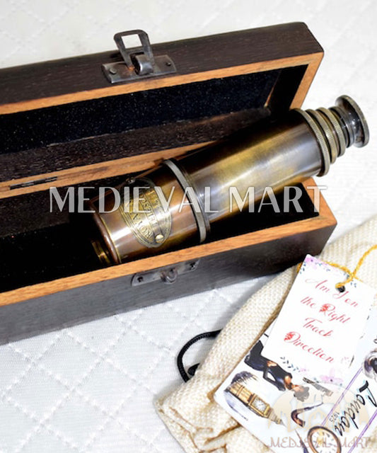 MEDIEVALMART Nautical Personalized Working Telescope Pirates Spyglass Gift For Dad