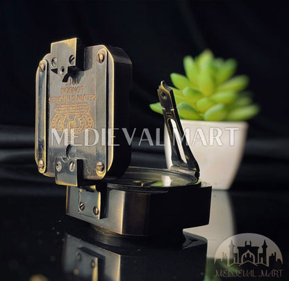 MEDIEVALMART Antique Working Brass Brunton Compass Unique Marine Antique Finish | Gift For Mom, Dad