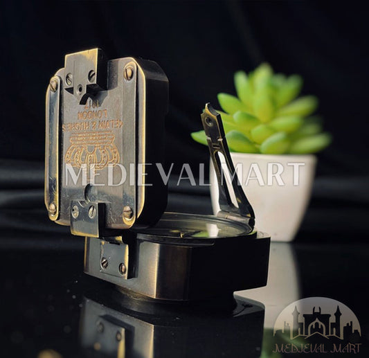 MEDIEVALMART Antique Working Brass Brunton Compass Unique Marine Antique Finish | Gift For Mom, Dad