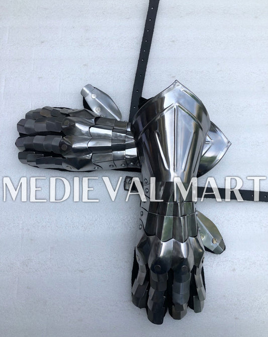 MEDIEVALMART LOTR Witcher Sauron-Inspired Black Gauntlet - Cosplay Gloves Armor