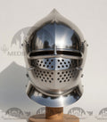 MEDIEVALMART 15th Century Medieval Steel Italian Milan Armet European Knight Celata Head Protection for Reenactment