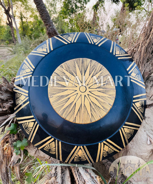 MEDIEVALMART Wonder Women Cosplay Shield Black & Gold Finish | Gift for Halloween Day