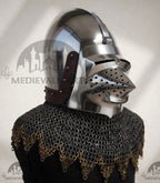 MEDIEVALMART XIV Century Medieval Houndskull "Lorenzo" Bascinet Visor Helmet HMB; IMCF