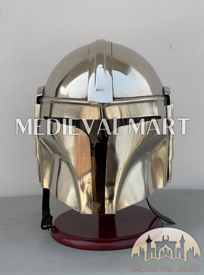 MEDIEVALMART "The Mandalorian" Din Djarin Boba Fett Helmet W/H Free Stand | Star Wars Props