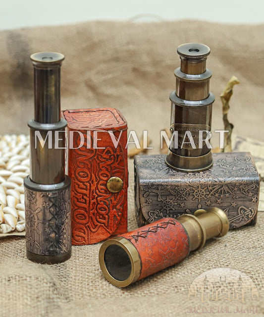 MEDIEVALMART Handmade Decorative 6-Inch Reflector Telescope: Rustic Nautical Decor Gift for Mom