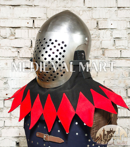 MEDIEVALMART Medieval Archaic “Eisenkopf” Bacinet Helmet Italian HMB; SCA "Bellifortis"