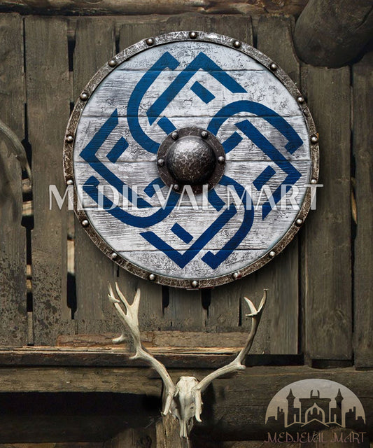 MEDIEVALMART Iconic Viking's Legend’s Last Kingdom  Battleworn Iconic Viking Wooden Shield | Gifts For Dad