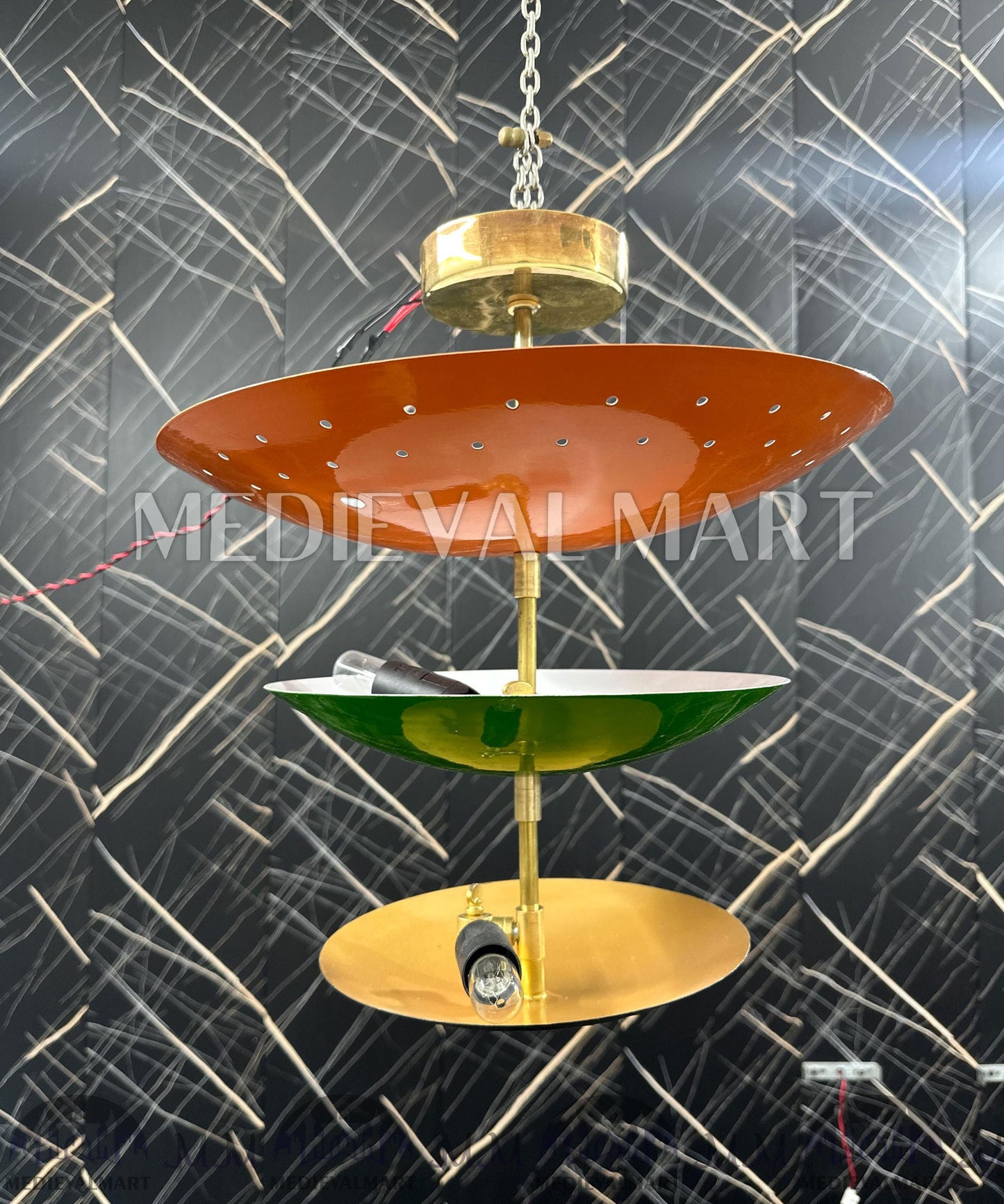 MEDIEVALMART Customized Modern Brass Pendant Light: Handcrafted Ceiling Lamp