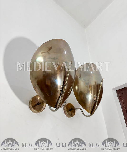 MEDIEVALMART Vintage Brass Beetle Sconce: Mid Century Modern Wall Light Fixture