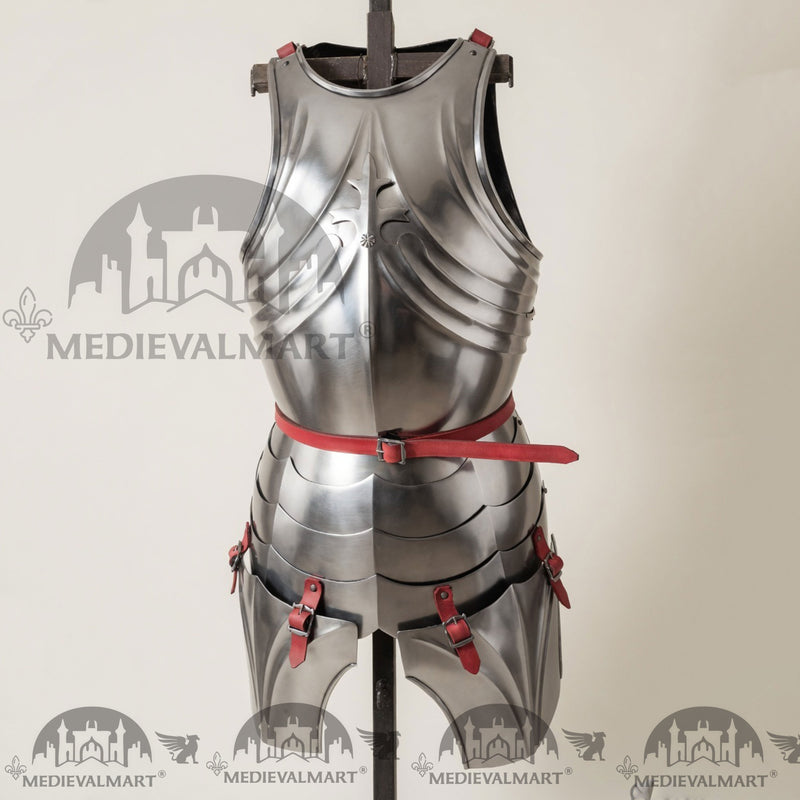 MEDIEVALMART Gothic Plate Armor Steel Cuirass for LARP & Reenactment
