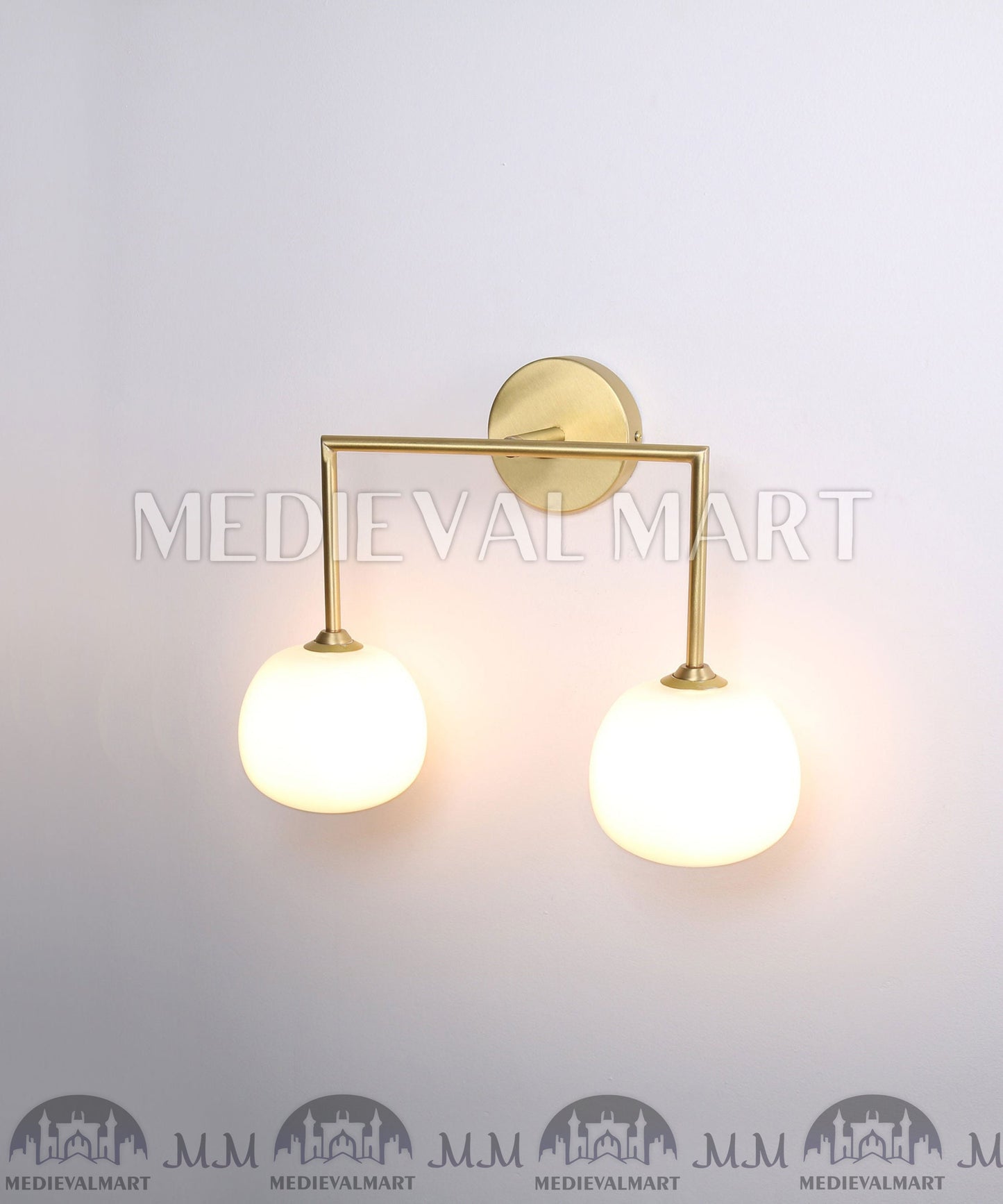 MEDIEVALMART Brass Wall Lights ,Wall Sconce ,Wall lamp ,Vanity Lights , Sconce Light