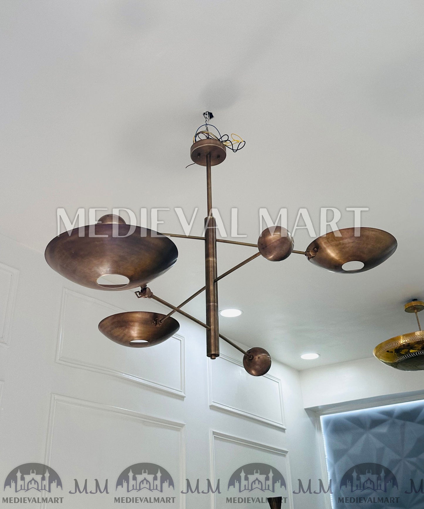 MEDIEVALMART Handmade Modern Sputnik Chandelier | 6-Arm Balancing Light Fixture