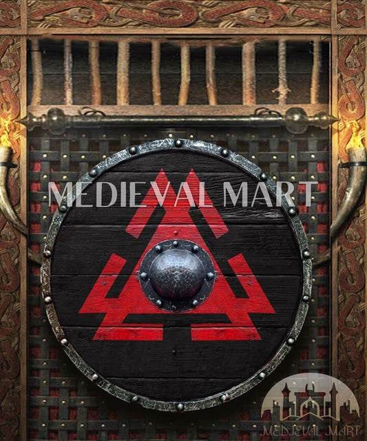 MEDIEVALMART Novgorod Vikings Valhalla Authentic  Battleworn  Viking Wooden Shield | Gifts For Dad