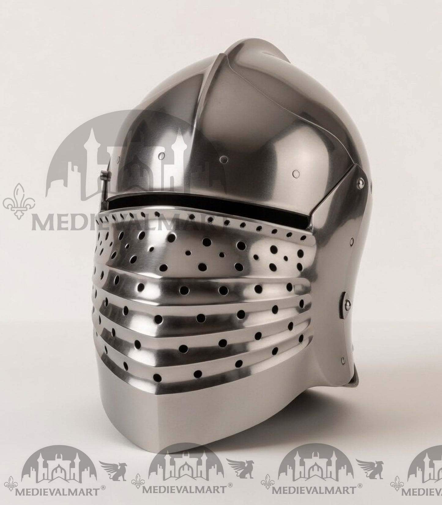 MEDIEVALMART XV Century Medieval North Italian face Sallet W/H Bellows Visored Late Helmet