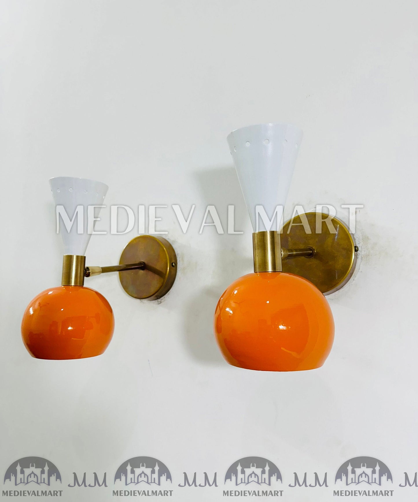 MEDIEVALMART Mid Century Italian Wall Sconce Diabolo Modern Wall Light