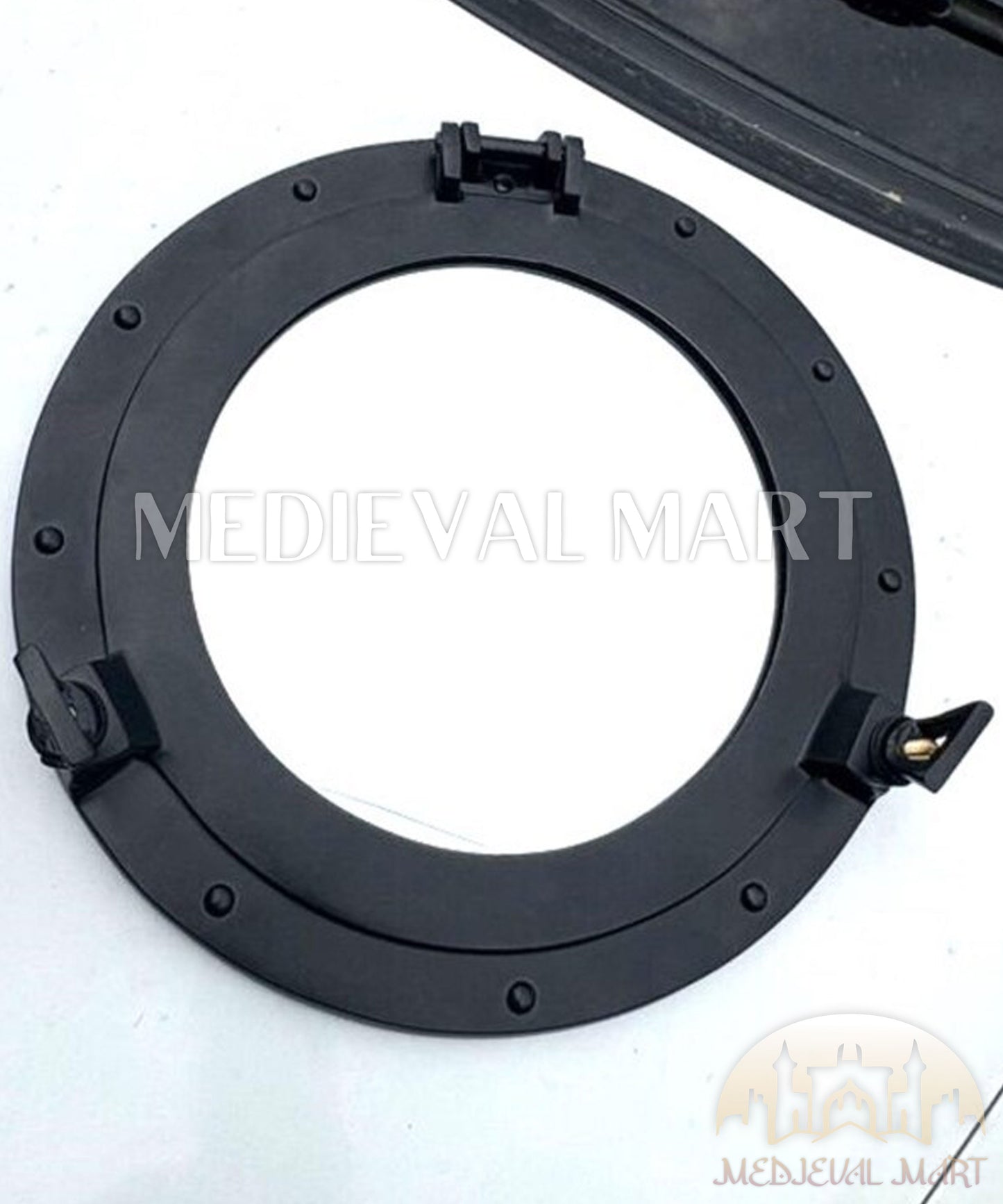 MEDIEVALMART Shiny Gold Finish Maritime Ship Porthole
