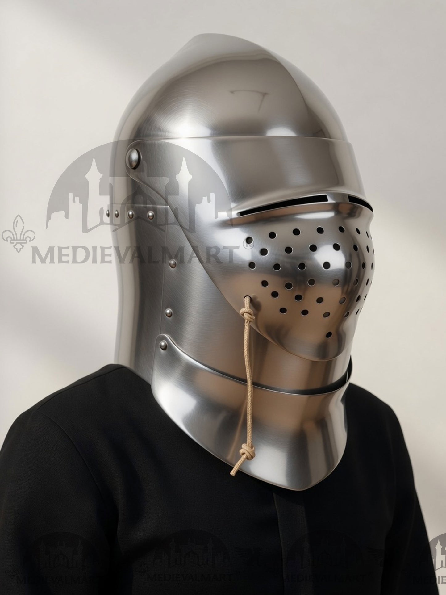 MEDIEVALMART Medieval XV Century The Great Bascinet “Sailsbury” Helmet