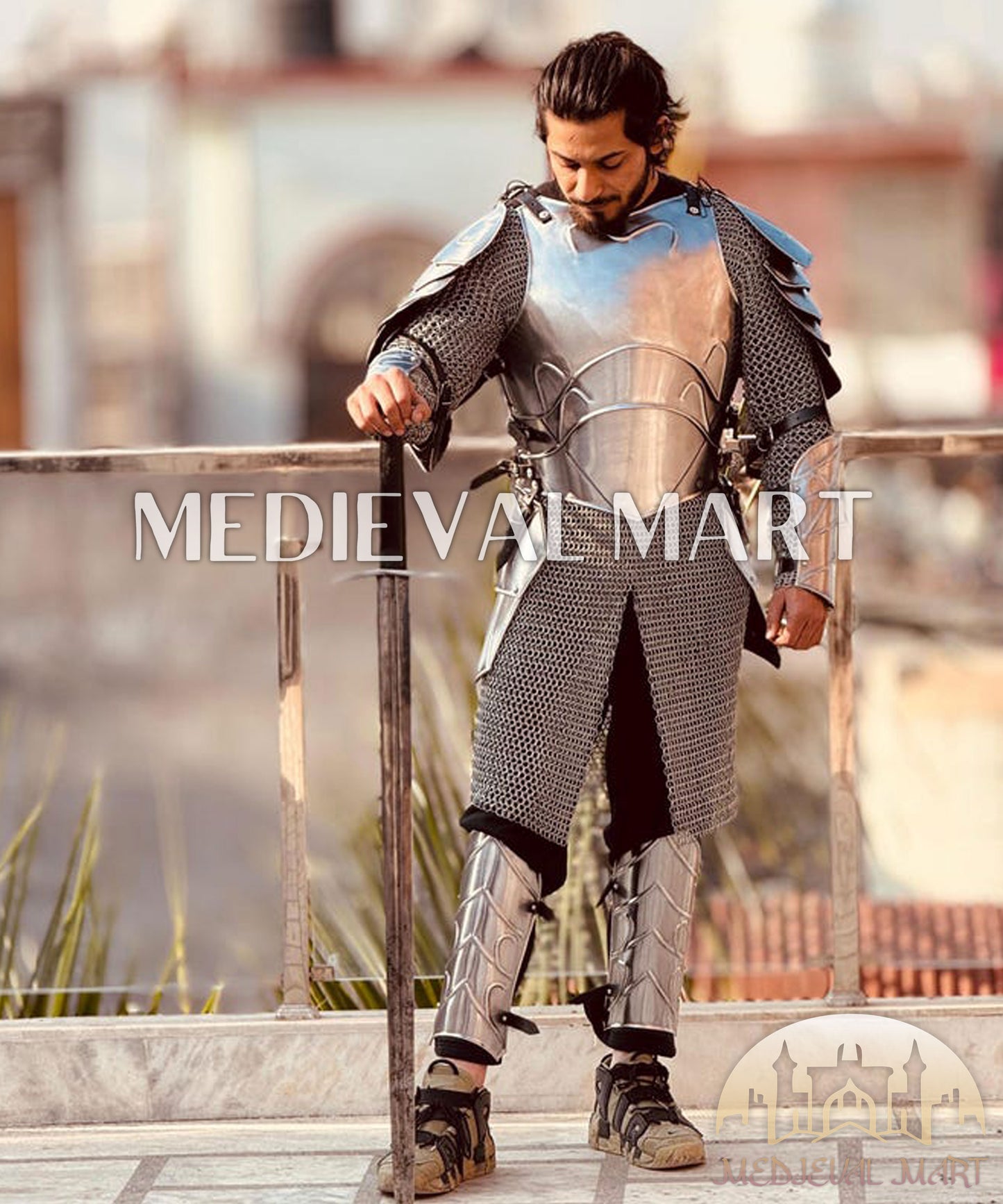 MEDIEVALMART Lord Of The Rings Medieval Knight Steel Larp Elven Full Body Armor Suit