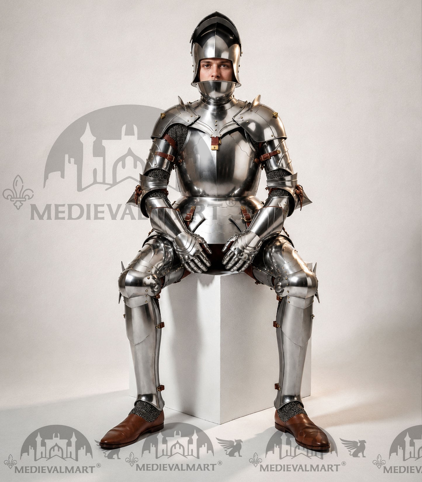 MEDIEVALMART 15th Century Gothic Full Plate Armor | Medieval Knight Suit For Reenactment & Cosplay