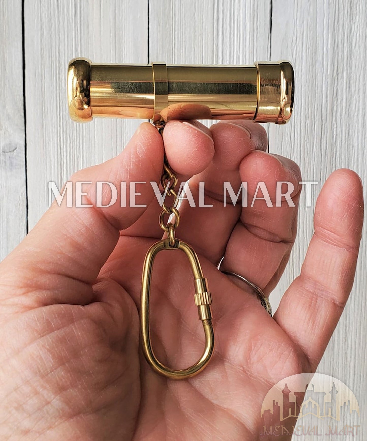 MEDIEVALMART Nautical Mini Brass Kaleidoscope Pendant Steampunk Necklace Supply