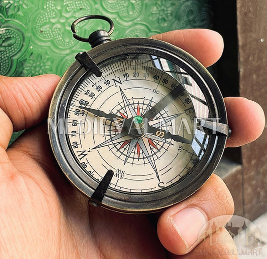 MEDIEVALMART Nautical Dollond London Working Compass Antique Black Finish | Gift For Him & Her