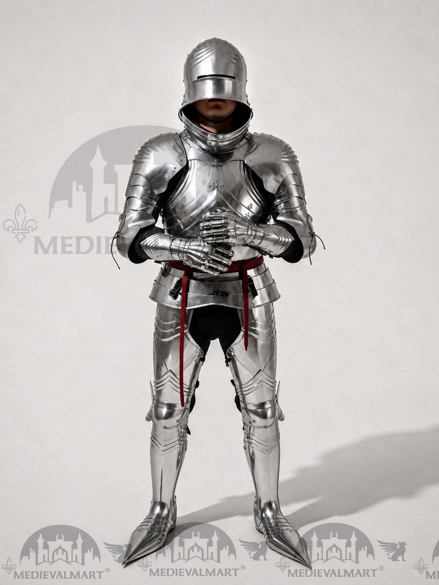 MEDIEVALMART Medieval 15th century Germans knight warrior full body complete metal armour costume with Sword