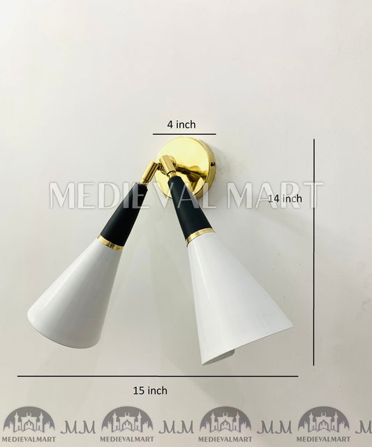 MEDIEVALMART Handcrafted Brass Wall Sconce: Modern Reading Lamp