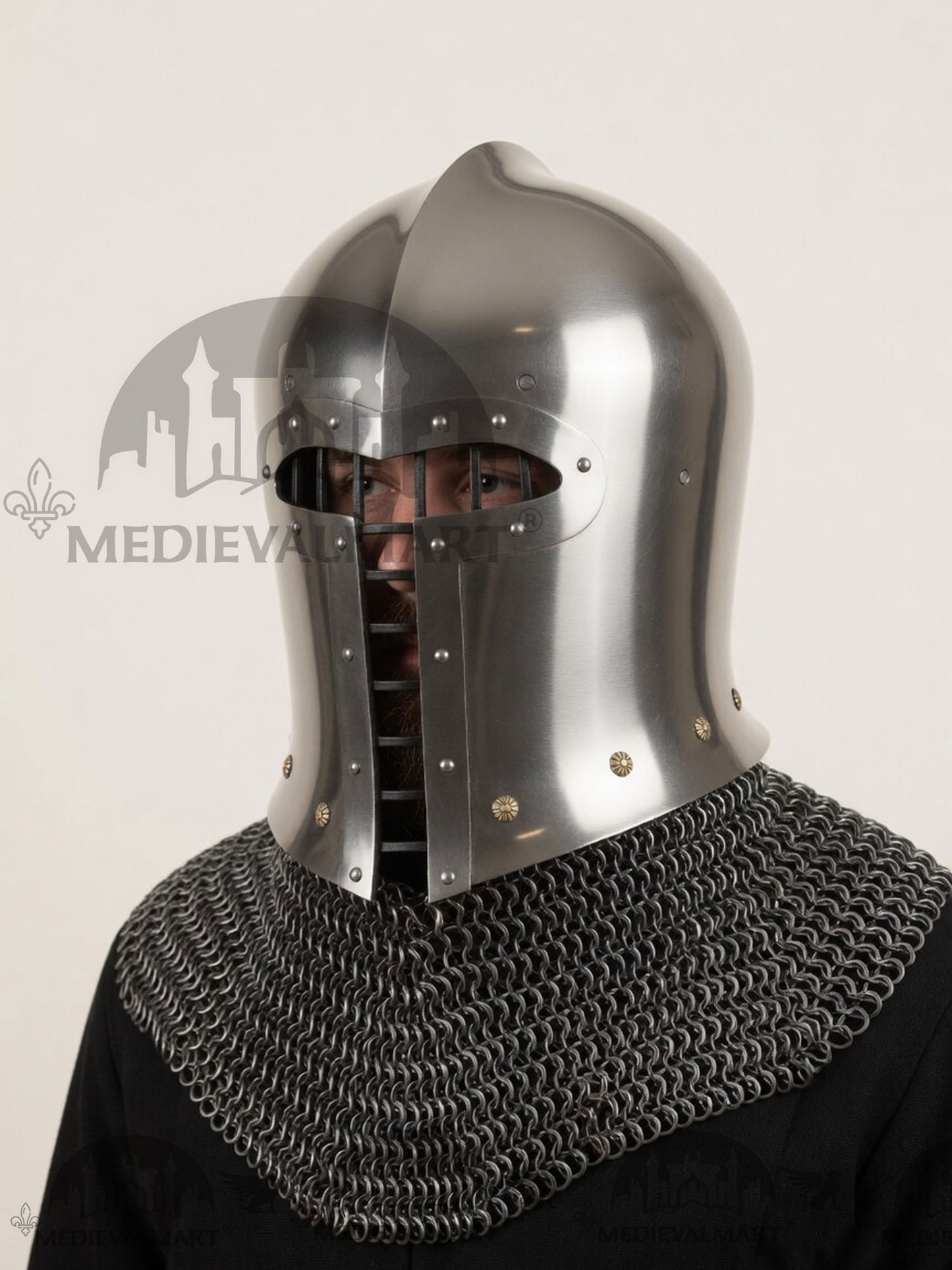 MEDIEVALMART 15th-century Italian war Simple barbute helmet / Best for Reenactment