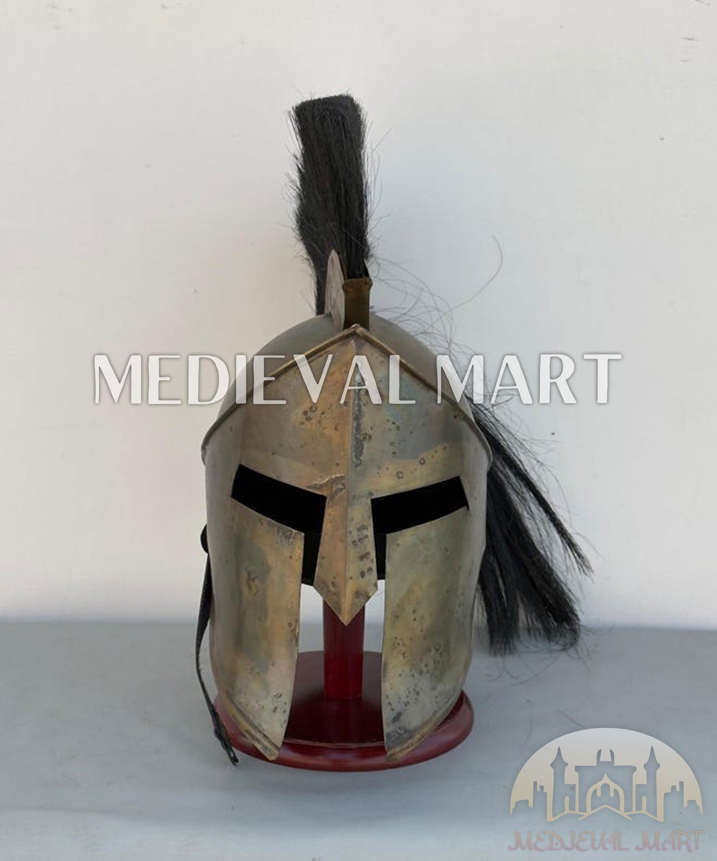 MEDIEVALMART "300" Movie King of Spartan Leonidas Medieval Finish Helmet W/H Free Stand | 300 Props (Copy)