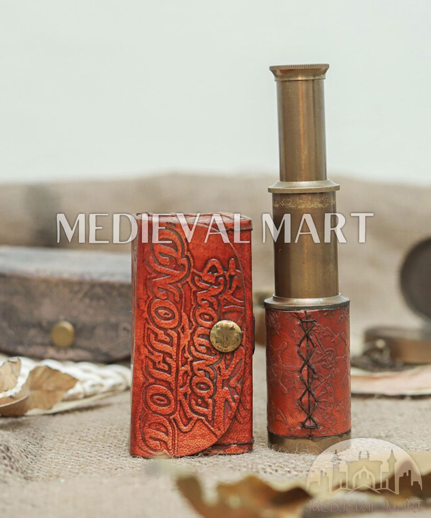 MEDIEVALMART Handmade Decorative 6-Inch Reflector Telescope: Rustic Nautical Decor Gift for Mom
