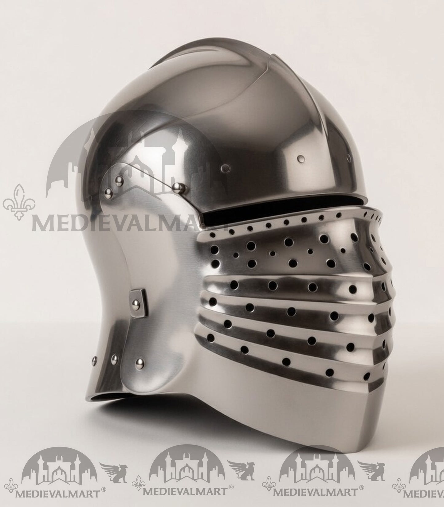 MEDIEVALMART XV Century Medieval North Italian face Sallet W/H Bellows Visored Late Helmet