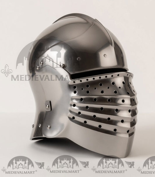 MEDIEVALMART XV Century Medieval North Italian face Sallet W/H Bellows Visored Late Helmet