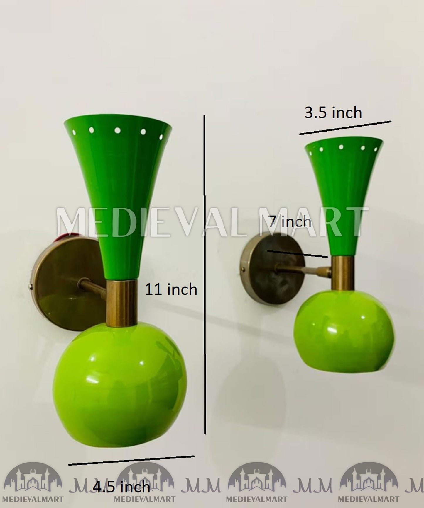 MEDIEVALMART 1950s Pre Modern & Rustic Lighting modern Industrial Wall Sconce Lights