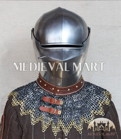 MEDIEVALMART XV Century Italian King Guard Houndskull Combat Bascinet Helmet