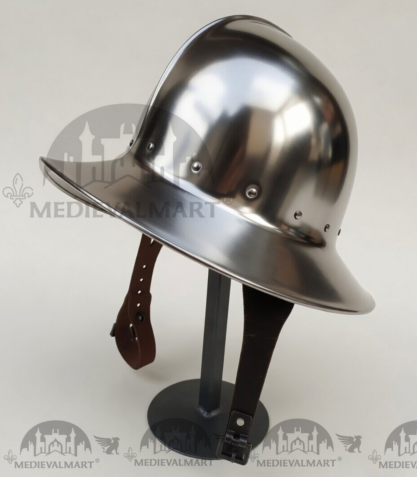 MEDIEVALMART Medieval Steel Battel Ready Kattle Helmet / Best for Reenactment